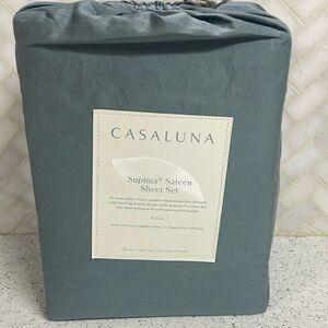 Casaluna Supima Sateen Sheet Set Full